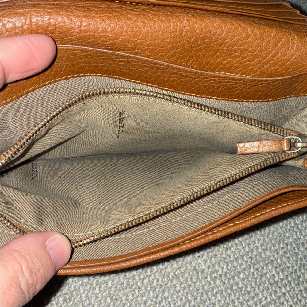 Authentic Fendi Brown Charm Zucchino Canvas Wallet - Picture 9 of 16